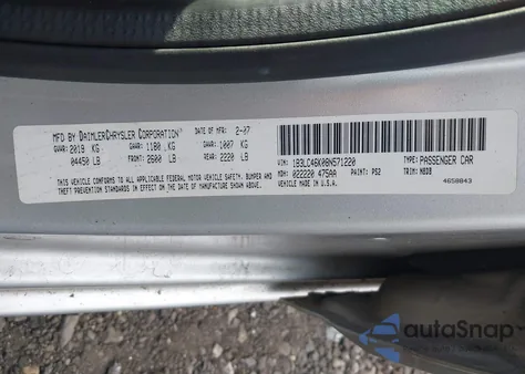 2008 Dodge Avenger Se из США, поврежденный, VIN 1B3LC46K08N571220